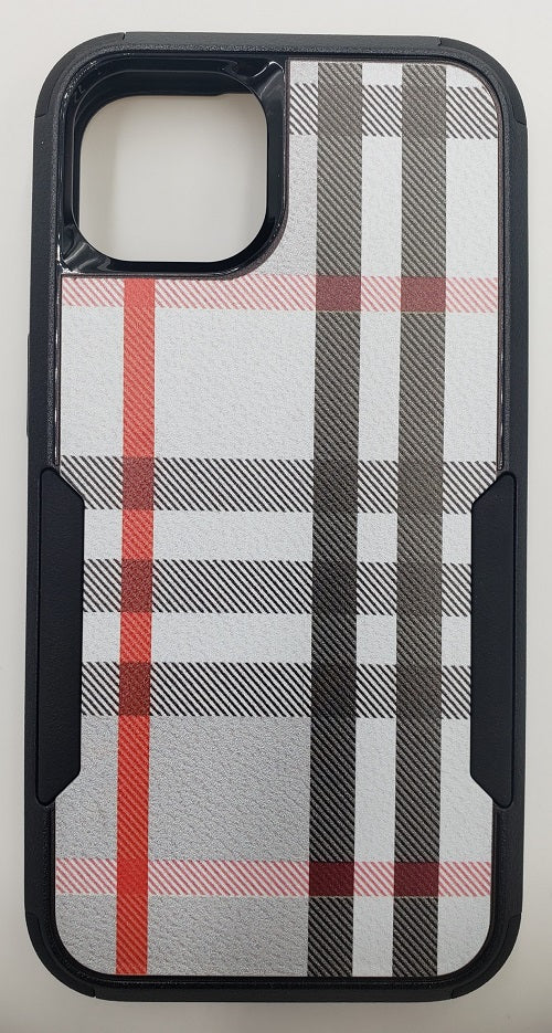 GSA Sport Adventurer Plaid Hybrid Case For iPhone 13 (6.1") - Gray