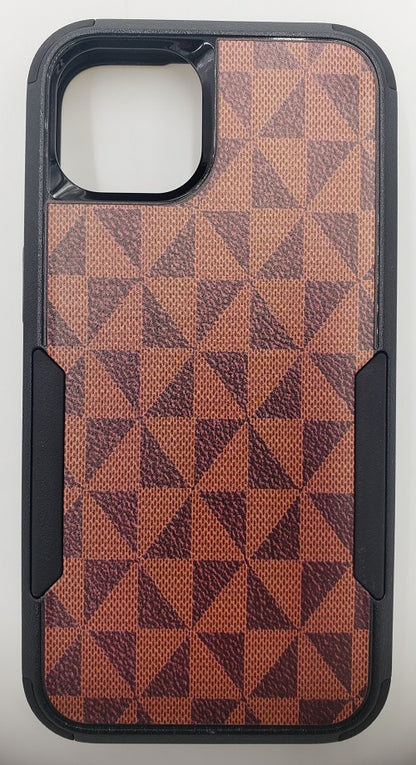 GSA Adventurer Hybrid Case For Apple iPhone 13 (6.1") - Brown Triangles