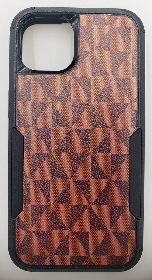 GSA Adventurer Hybrid Case For Apple iPhone 13 (6.1") - Brown Triangles
