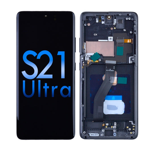 GSA OLED Screen Digitizer Cosmic Black w/Frame For Samsung Galaxy S20 Ultra G988