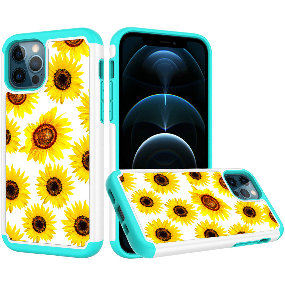 GSA Sunflower Hybrid Case For iPhone 13 (6.1") - White/Teal