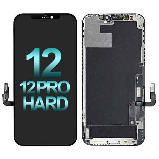 GSA Premium Hard OLED Screen Digitizer Assembly w/Frame - iPhone 12/12 Pro Black