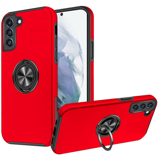 GSA Chief Oil Painted Magnetic Ring Stand For Samsung Galaxy S22 Plus Red