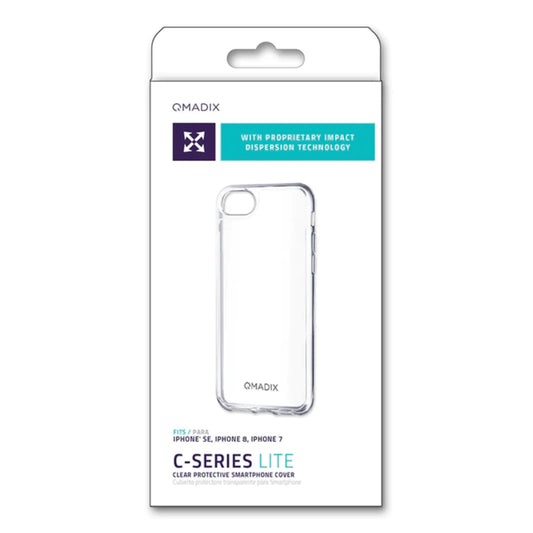 QMADIX C-SERIES LITE PROTECTIVE COVER FOR IPHONE SE, IPHONE 8, IPHONE 7 - Clear
