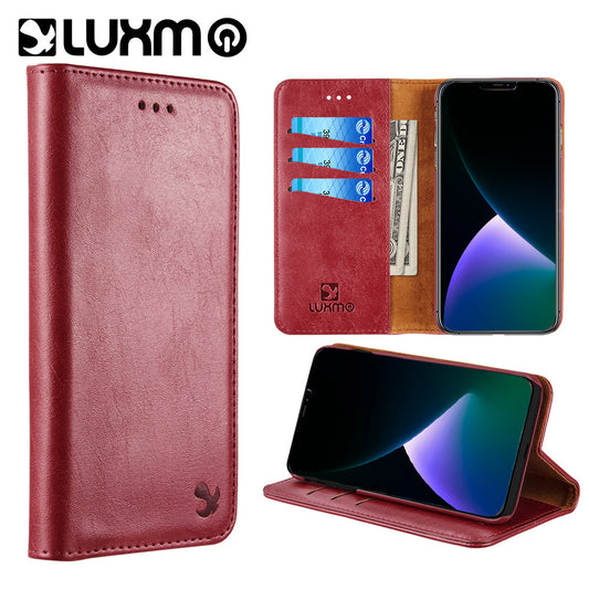 GSA Detachable Gentleman Wallet Case For Apple iPhone 15 Pro Red