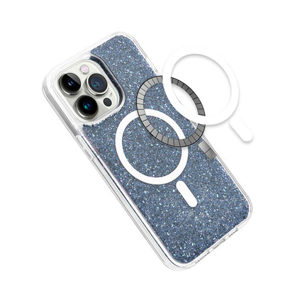 GSA Epoxy Glitter Magnetic Hybrid 2.5mm Thick For iPhone 15 - Black