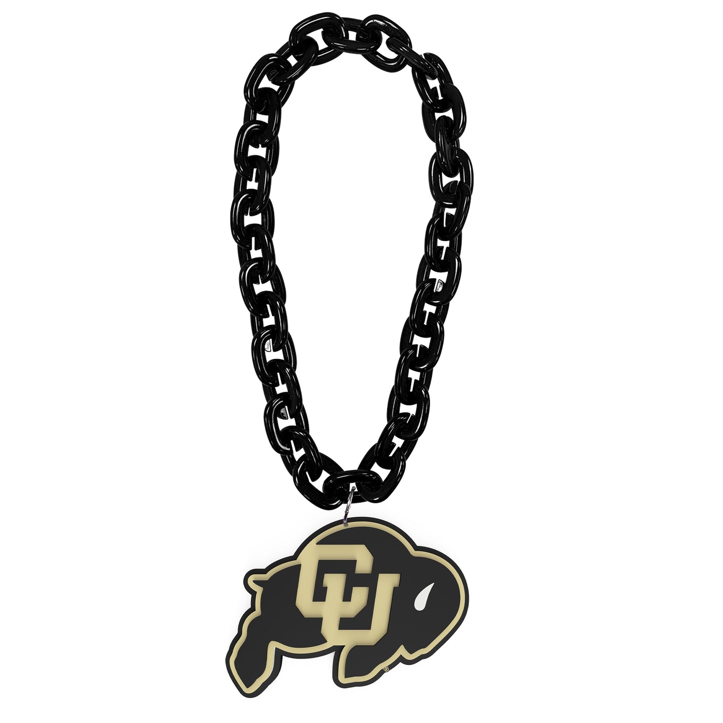 Aminco Licensed NCAA Colorado Buffaloes Black Fan Chain Logo