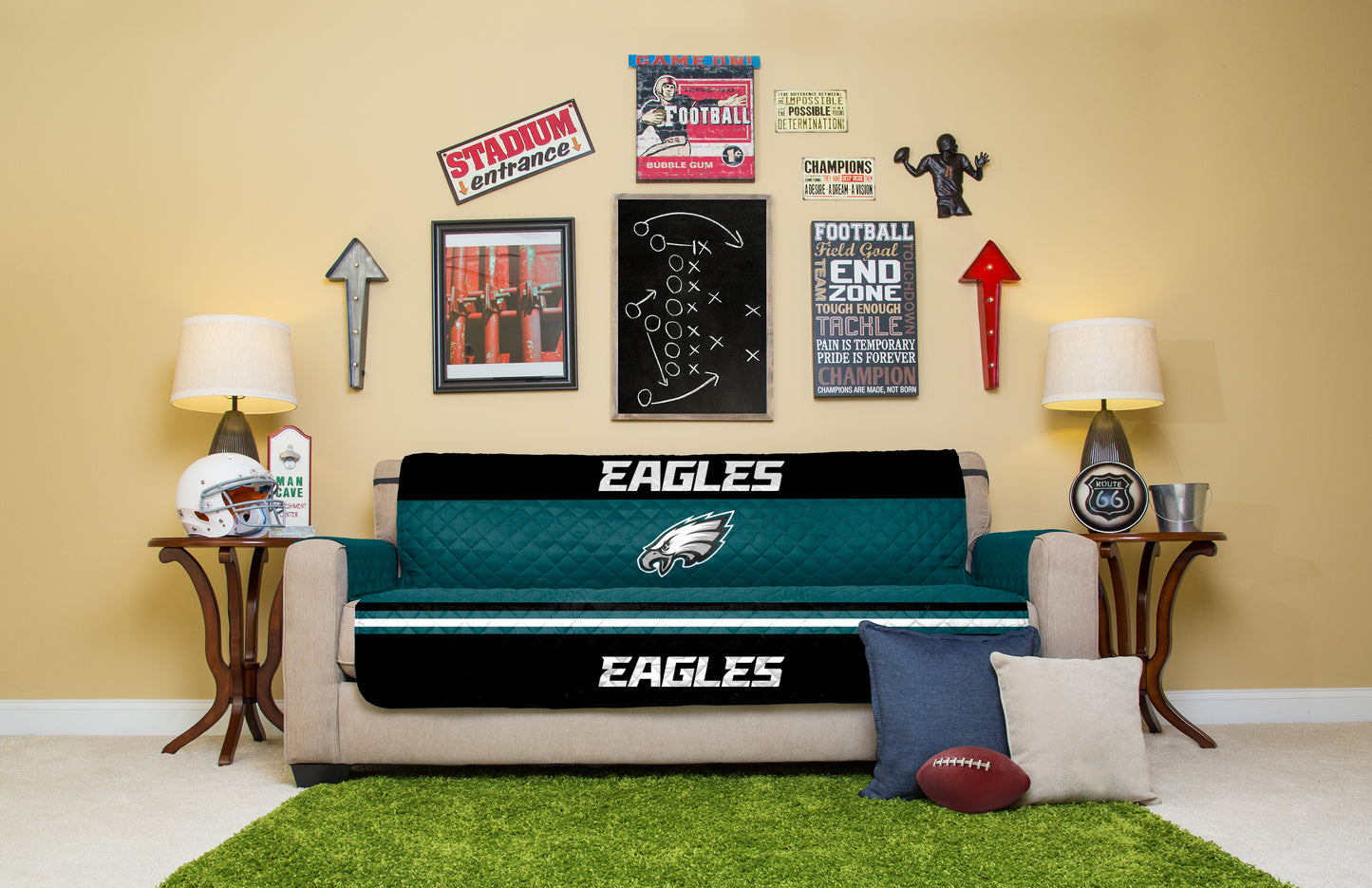 Pegasus NFL Philadelphia Eagles Sofa Protector Cover New Design