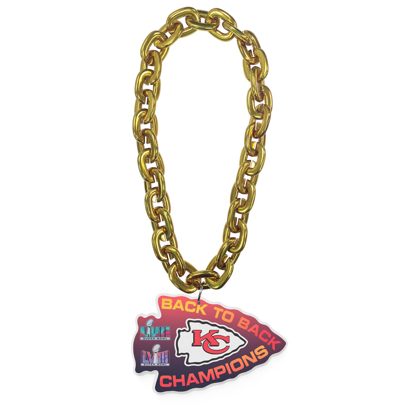 Aminco Championship 2024 Fan Chain NFL Kansas City Chiefs Gold