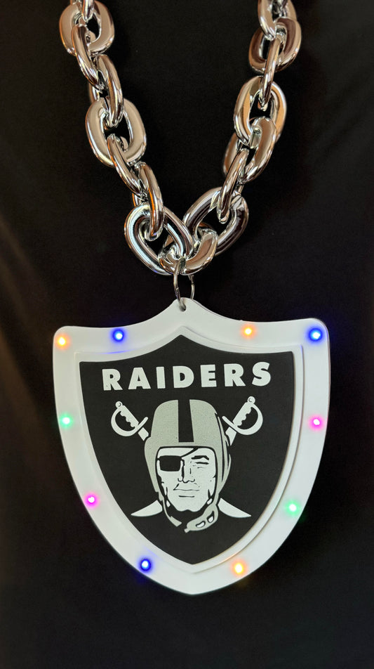 FOCO NFL Jumbo Fan Chain  LED Light Up Las Vegas Raiders