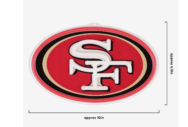 FOCO NFL Jumbo Fan Chain Neon Light Up San Francisco 49ers