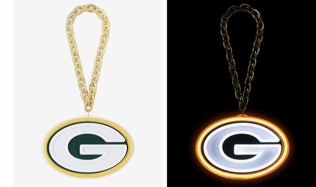 FOCO NFL Jumbo Fan Chain Neon Light Up Green Bay Packers