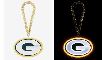 FOCO NFL Jumbo Fan Chain Neon Light Up Green Bay Packers