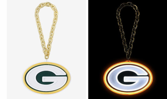 FOCO NFL Jumbo Fan Chain Neon Light Up Green Bay Packers