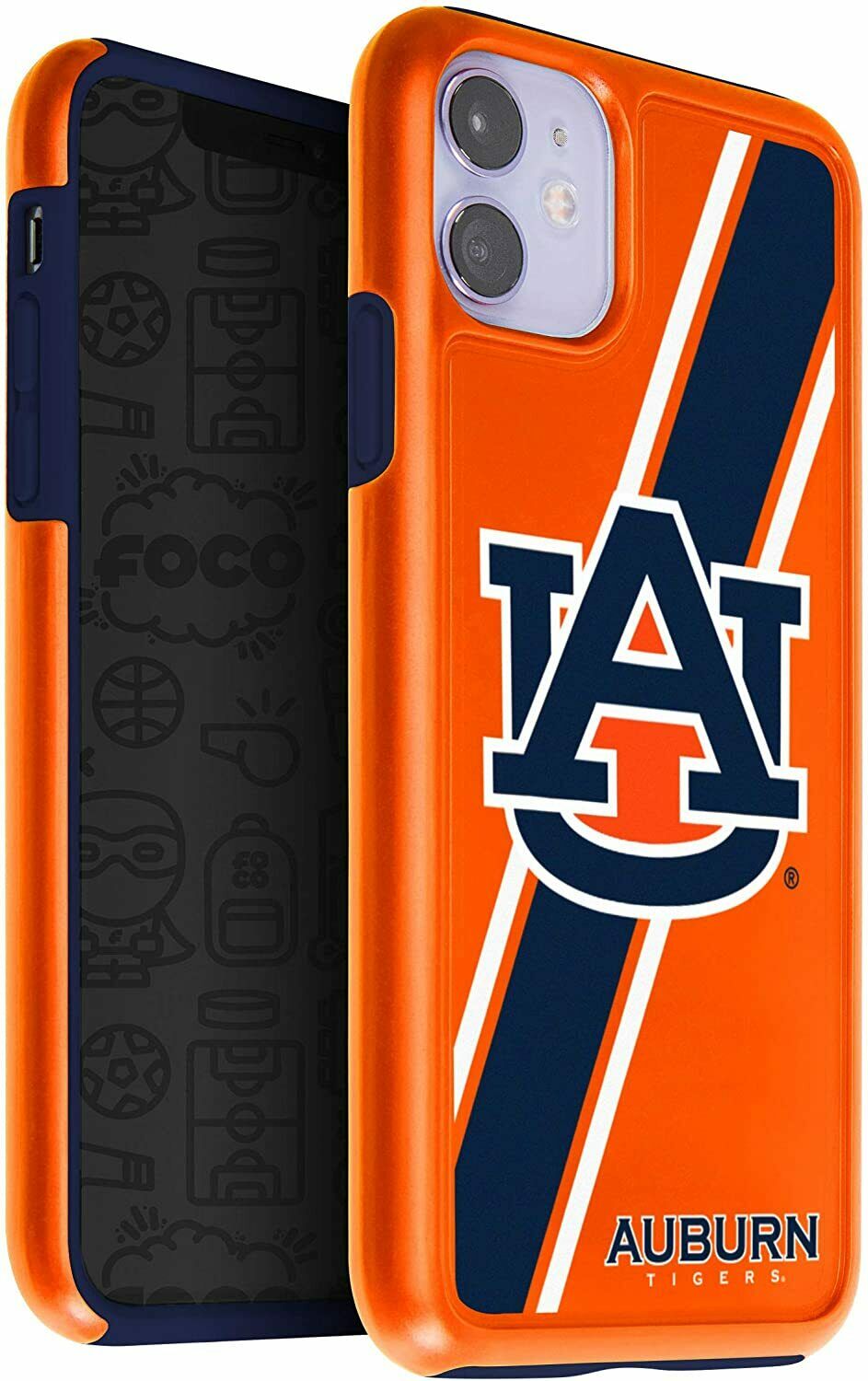 FOCO NCAA Auburn Tigers Dual Hybrid Case for iPhone 11 & XR (6.1")