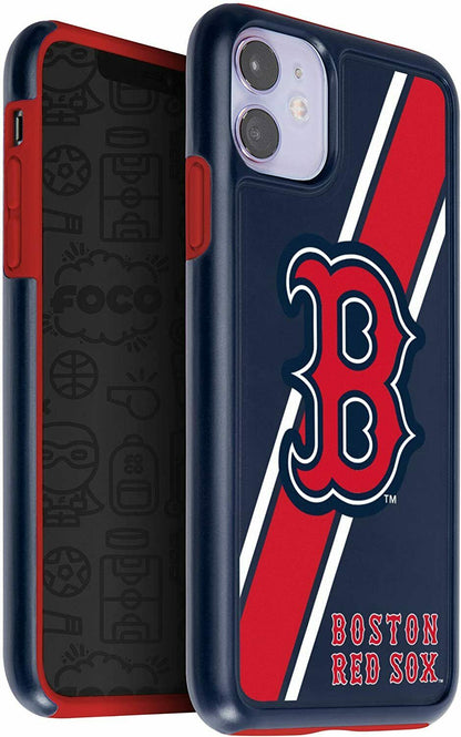 FOCO MLB Boston Red Sox Dual Layered Impact Case for iPhone 11 & XR (6.1")
