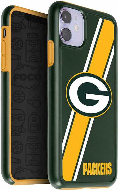 FOCO NFL Green Bay Packers Dual Hybrid Case for iPhone 11 & XR (6.1")