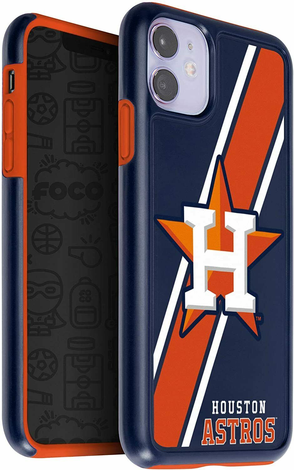 FOCO MLB Houston Astros Dual Hybrid Case for iPhone 11 & XR (6.1")