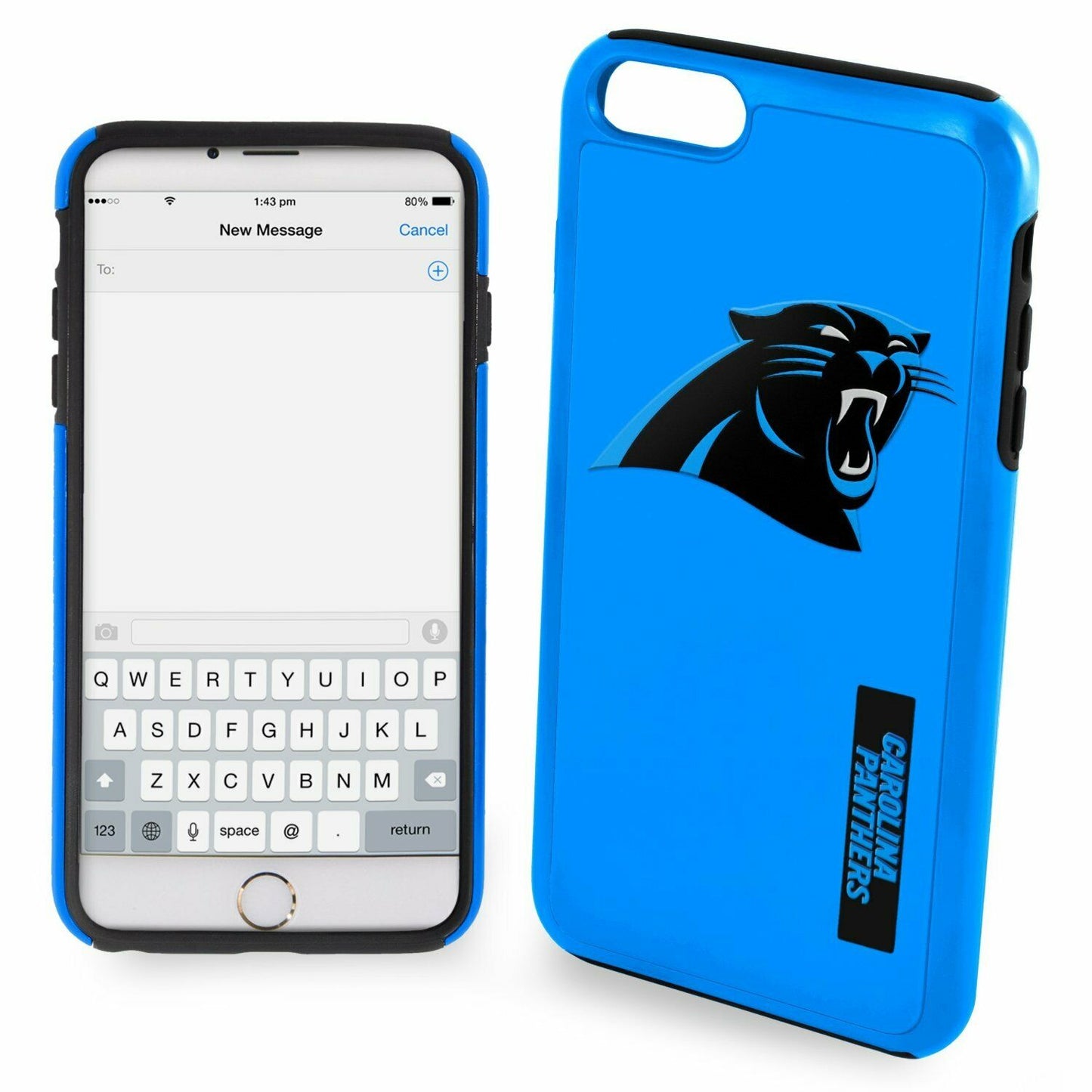FOCO NFL Carolina Panthers Dual Hybrid Impact Case for the iPhone 6 Plus/6s Plus
