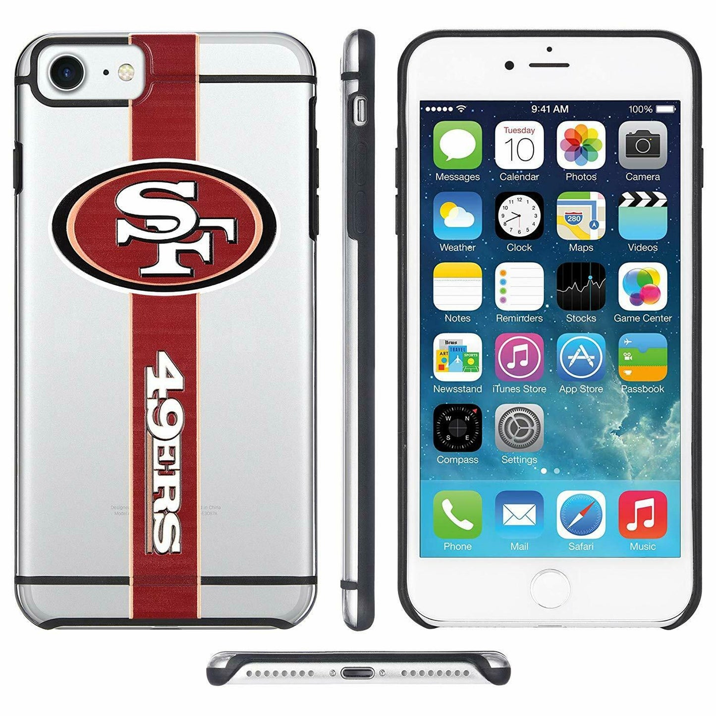 FOCO NFL San Francisco 49ers Case for iPhone SE (2022-20), 8, 7, 6, 6s (4.7")