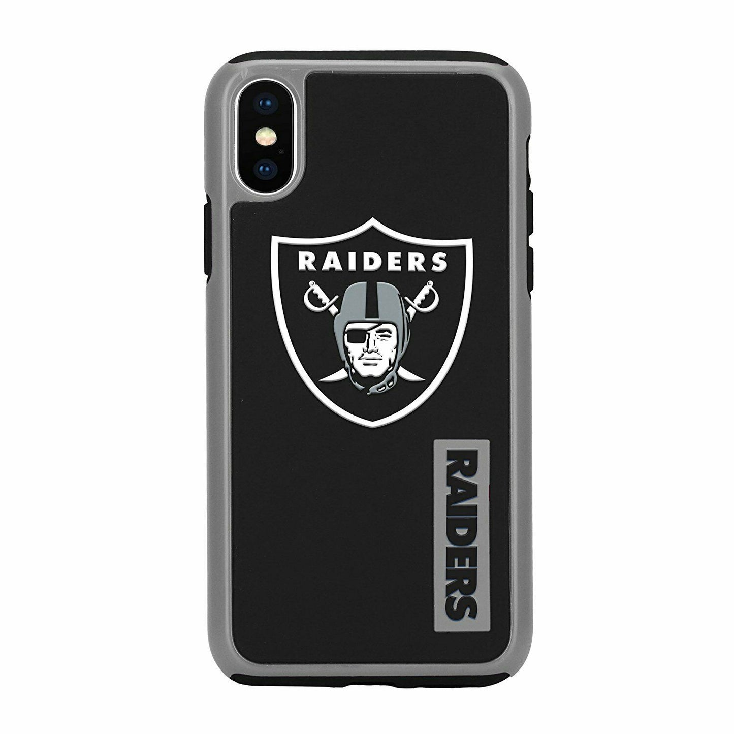 FOCO NFL Las Vegas Raiders Dual Hybrid Case for iPhone X & XS (5.8")