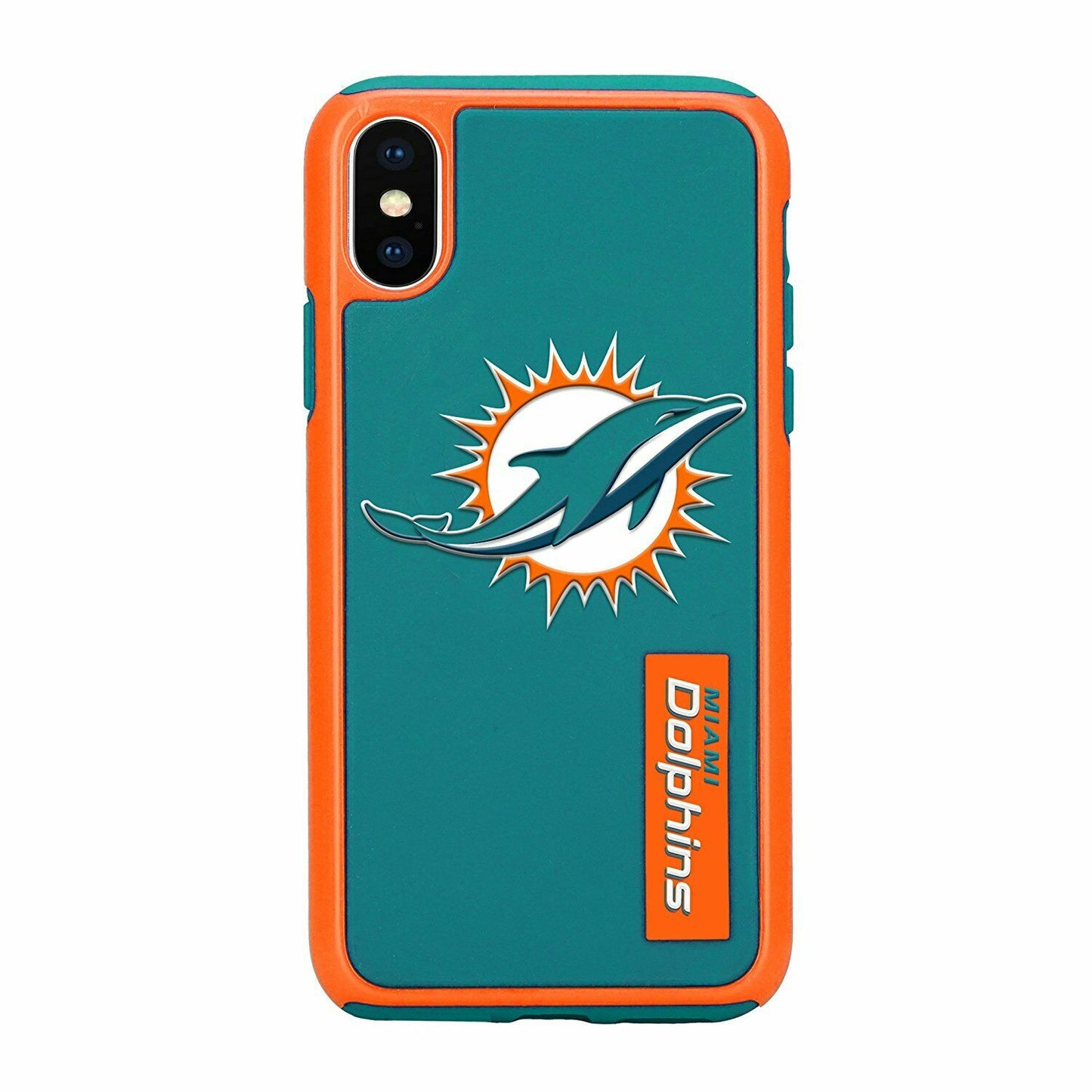 FOCO NFL Miami Dolphins Dual Hybrid Case for iPhone X & XS (5.8")