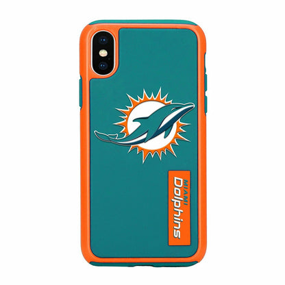FOCO NFL Miami Dolphins Dual Hybrid Case for iPhone X & XS (5.8")