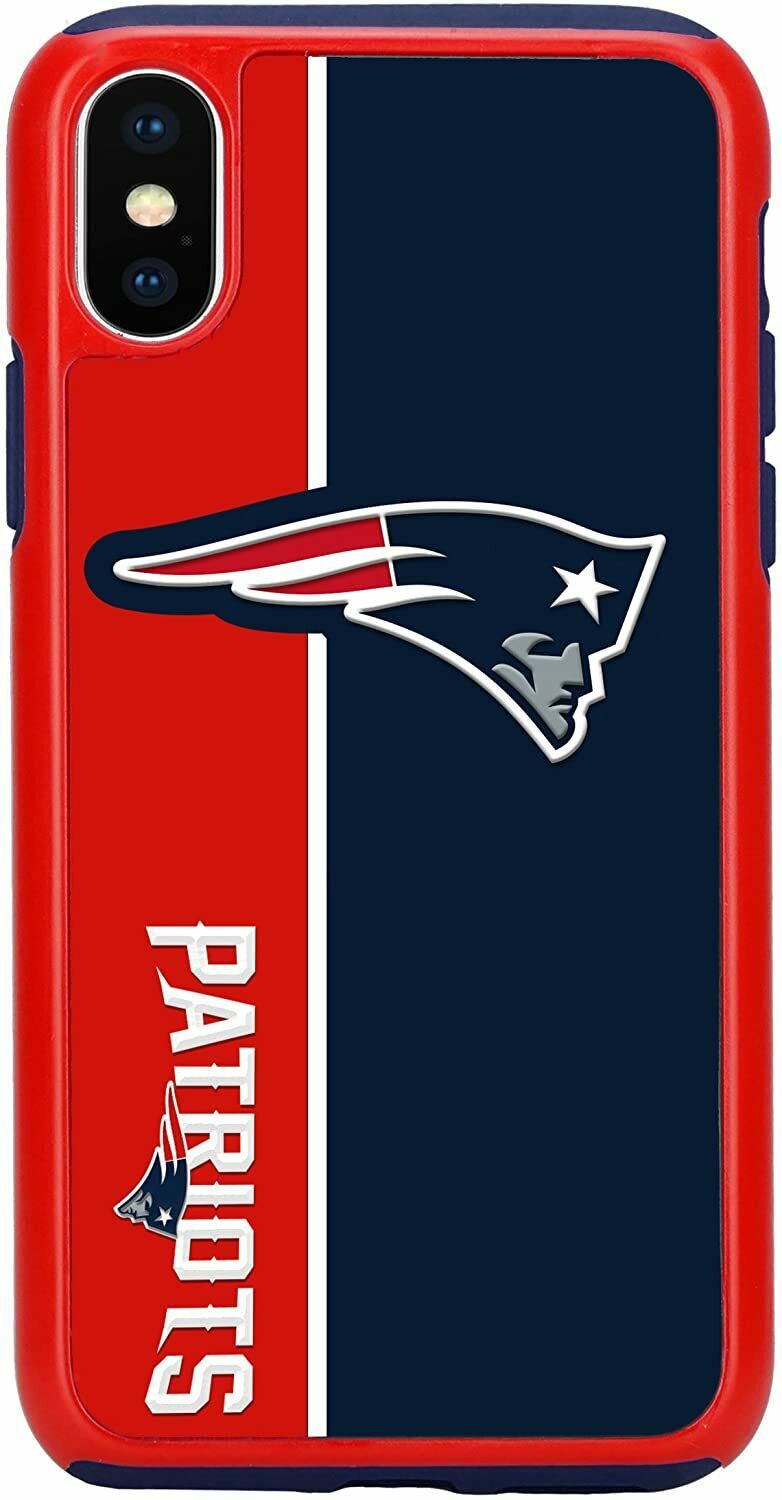 FOCO NFL New England Patriots Dual Hybrid Bold Case for iPhone X & XS (5.8")