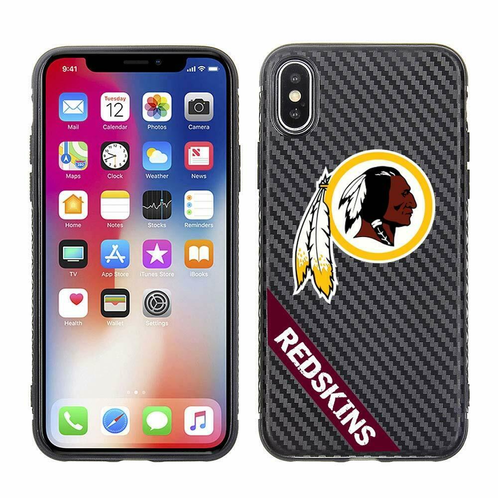 PBG NFL Washington Redskins Black Carbon Case for iPhone X & XS (5.8")