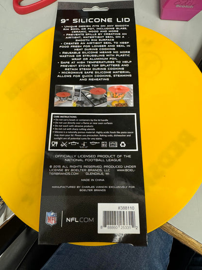 BB NFL Cincinnati Bengals 9" Silicone Lids Fit Pots & Bowls, Hot/Cold 2 Lids