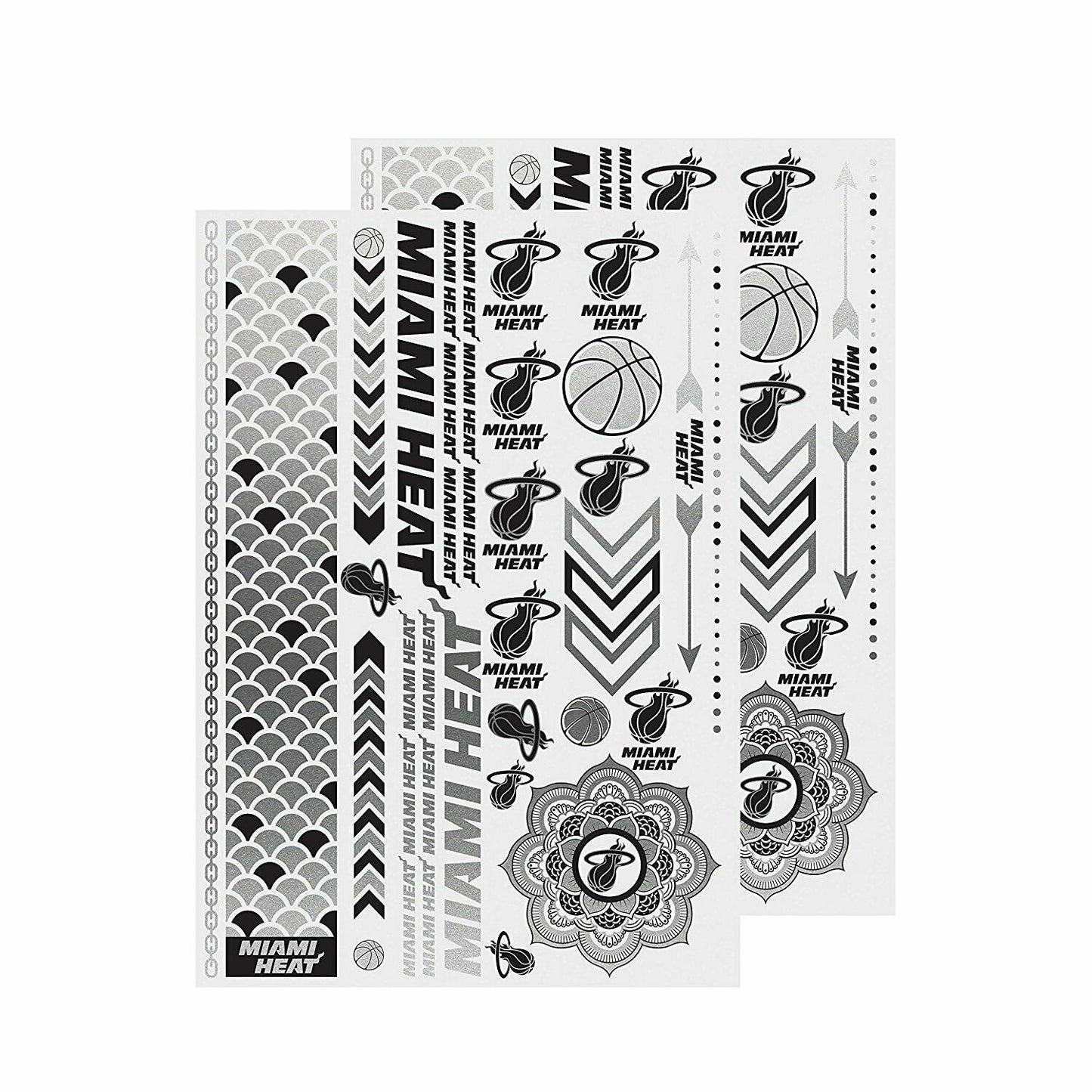 Little Earth NBA Miami Heat Temporary Foil Tattoos 2 Sheets