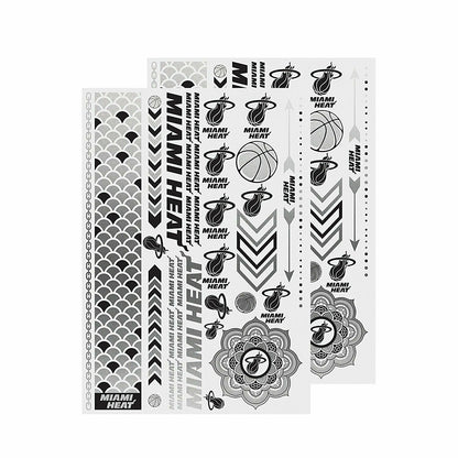 Little Earth NBA Miami Heat Temporary Foil Tattoos 2 Sheets