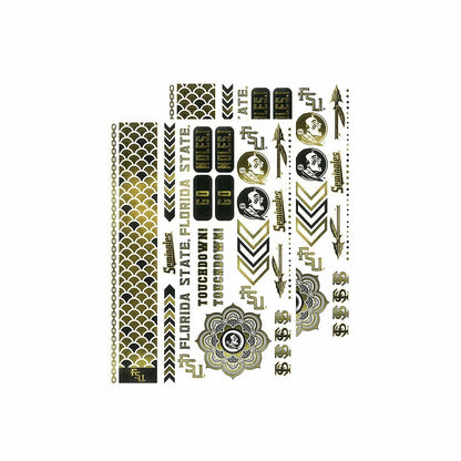 Little Earth NCAA Florida State Seminoles Temporary Foil Tattoos 2 Sheets