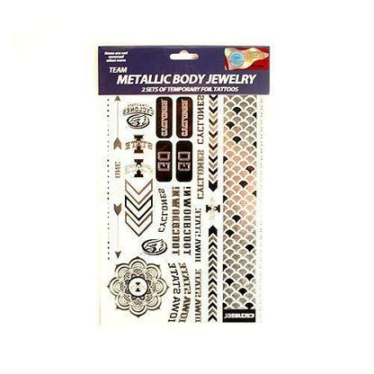 Little Earth NCAA Iowa State Cyclones Temporary Foil Tattoos 2 Sheets