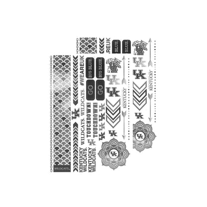 Little Earth NCAA Kentucky Wildcats Temporary Foil Tattoos 2 Sheets