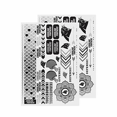 Little Earth NFL Carolina Panthers Temporary Foil Tattoos two Sheets