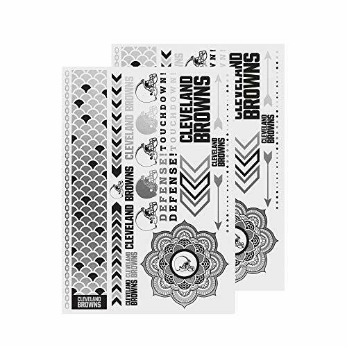 Little Earth NFL Cleveland Browns Temporary Foil Tattoos 2 Sheets