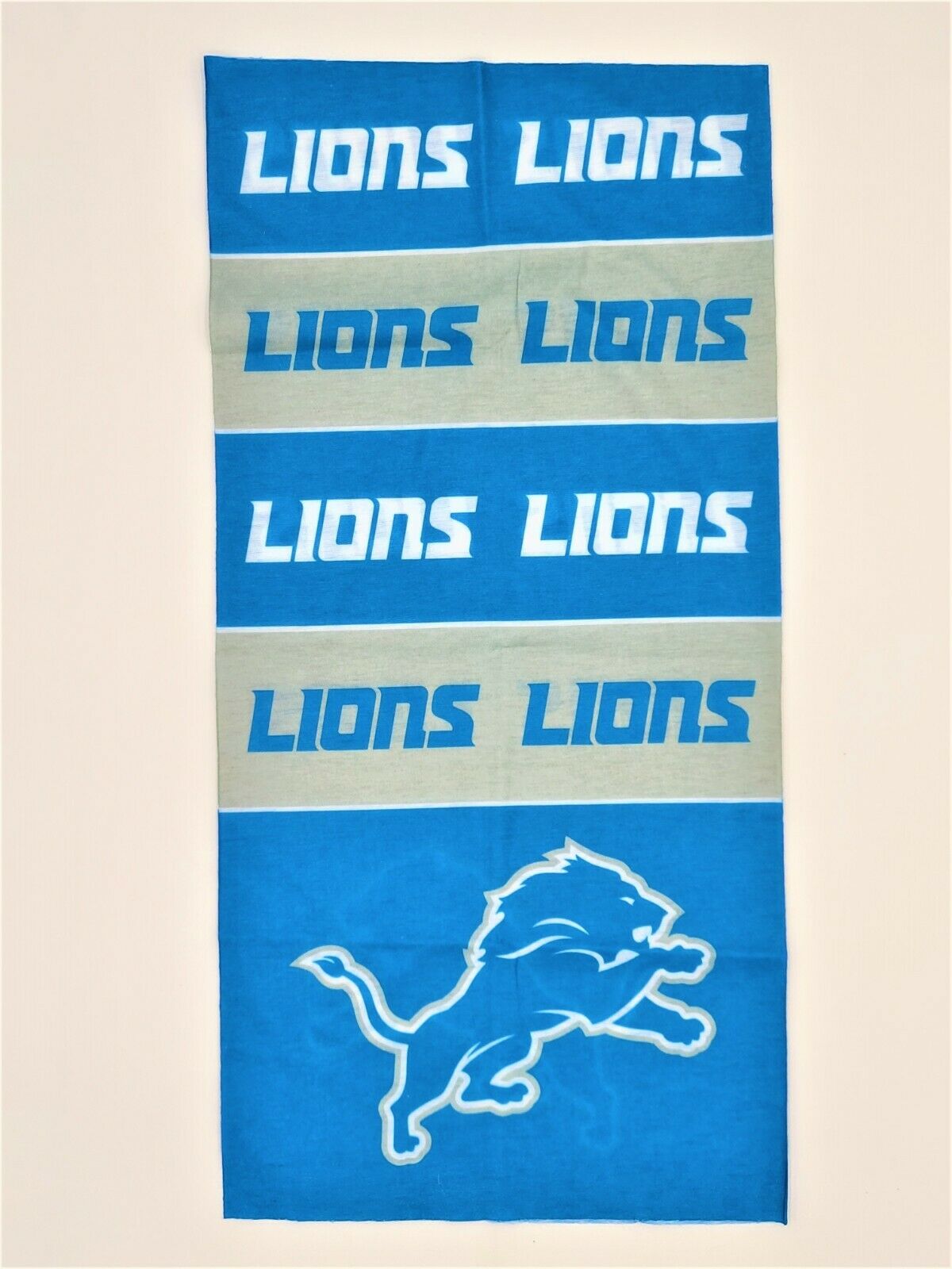 Little Earth NFL Detroit Lions Superdana Bandana Neck Gaiter 10'x19"