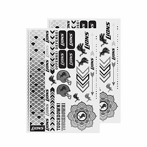 Little Earth NFL Detroit Lions Temporary Foil Tattoos 2 Sheets
