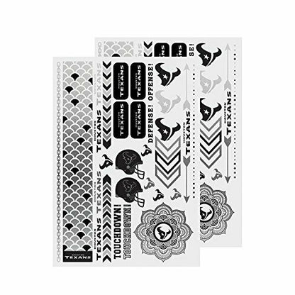 Little Earth NFL Houston Texans Temporary Foil Tattoos 2 Sheets