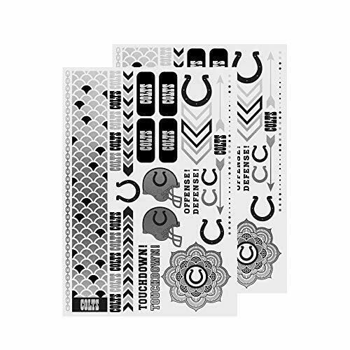 Little Earth NFL Indianapolis Colts Temporary Foil Tattoos 2 Sheets
