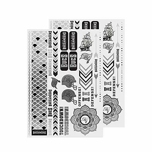 Little Earth NFL Tampa Bay Buccaneers Temporary Foil Tattoos 2 Sheets