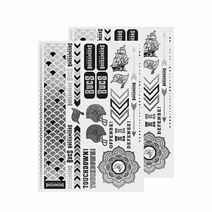 Little Earth NFL Tampa Bay Buccaneers Temporary Foil Tattoos 2 Sheets