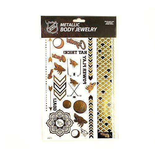 Little Earth NHL Arizona Coyotes Temporary Foil Tattoos Gold 2 Sheets