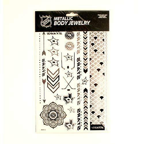 Little Earth NHL Dallas Stars Temporary Foil Tattoos 2 Sheets