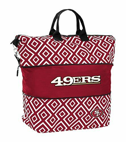 FOCO NFL Licensed San Francisco 49ers Expandable Tote, Red