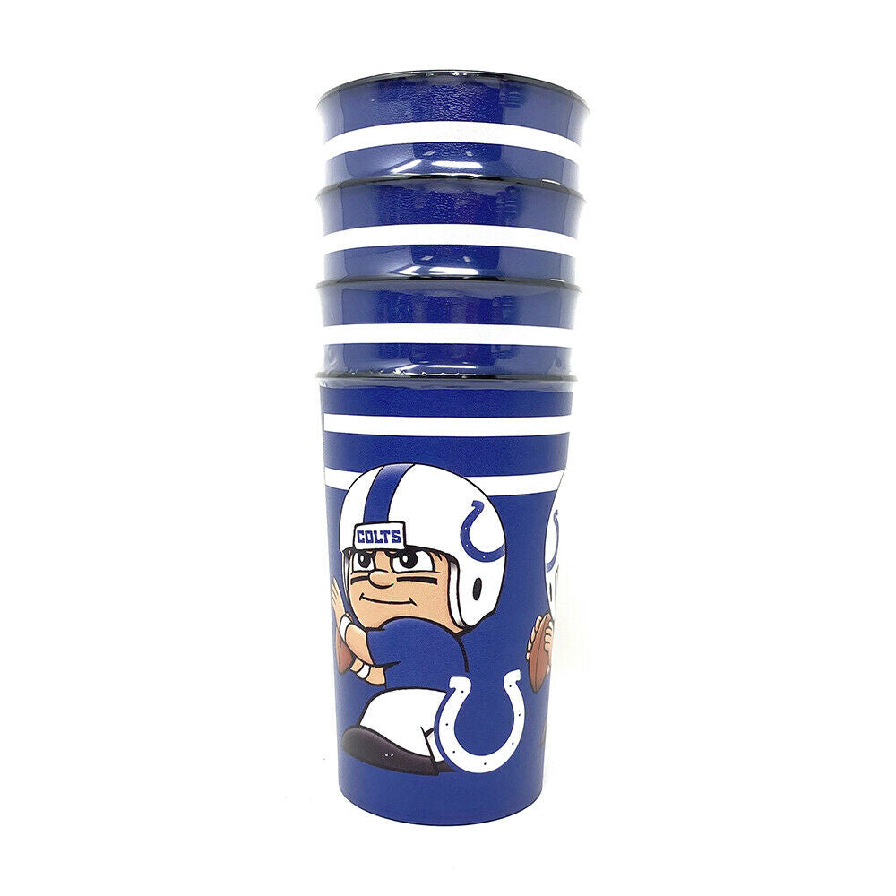 PA NFL Indianapolis Colts Reusable Party Cups 4-Pack, 22-Ounce