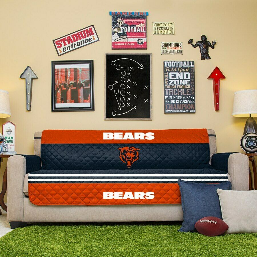 Pegasus Home Fashions NFL Chicago Bears Reversable Sofa Protector