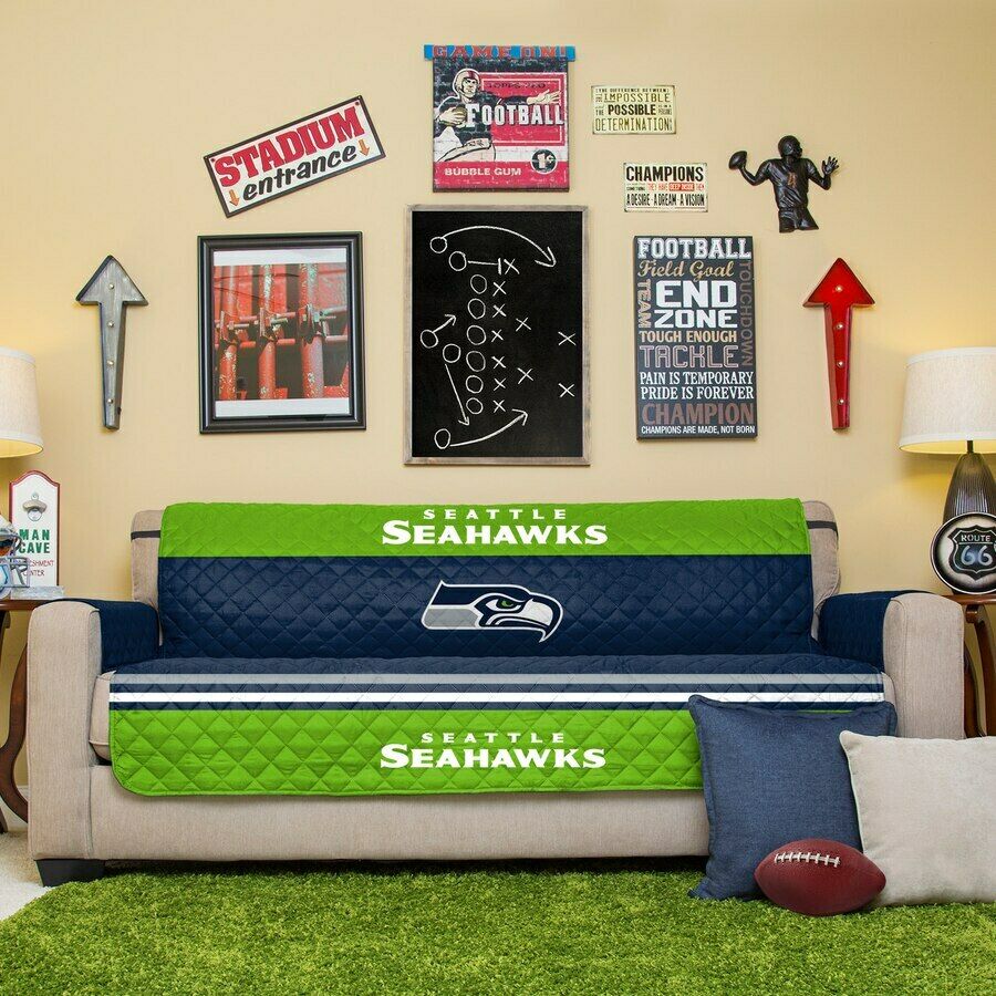 Pegasus Home Fashions NFL Seattle Seahawks Reversible Sofa Protector