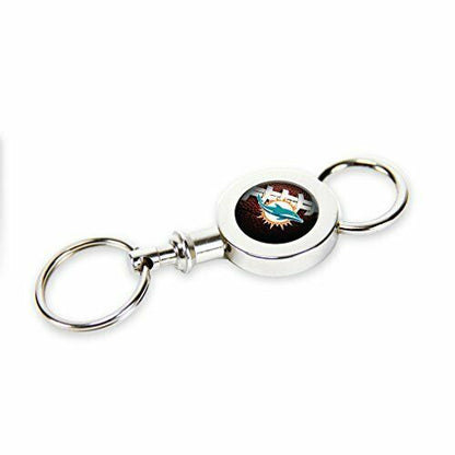 Rico NFL Officially Licensed Miami Dolphins Quick Release Valet Keychain